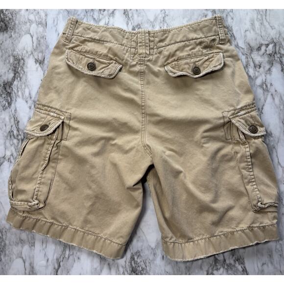 American Eagle Outfitters Cargo Shorts Mens 31 Pockets Y2K VTG Long Inseam 10” - Picture 2 of 9
